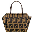 Fendi Tobacco and Brown Zucca Mini Tote Bag