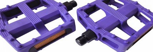 Feral Kids BMX Plastic Bike Pedal - Purple, 9/16 Inch