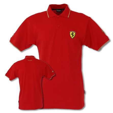 Ferrari Gold Trim Red Polo