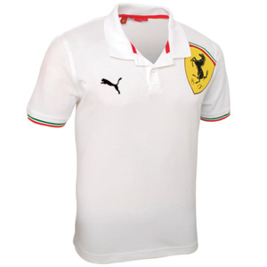 ferrari Puma graphic polo - White