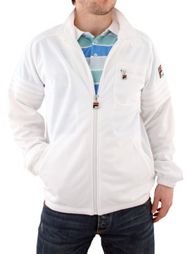 White Four Stripe Track Jacket