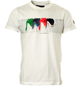 White T-Shirt with Printed Design