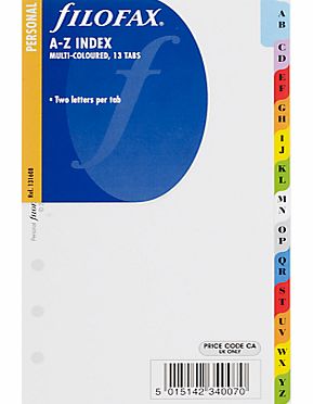 Personal Inserts, Multi A-Z Index