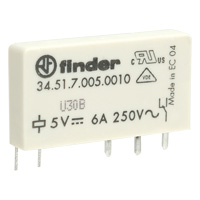 Finder 34.51 12V SLIM SPDT 6A RELAY FLAT RC