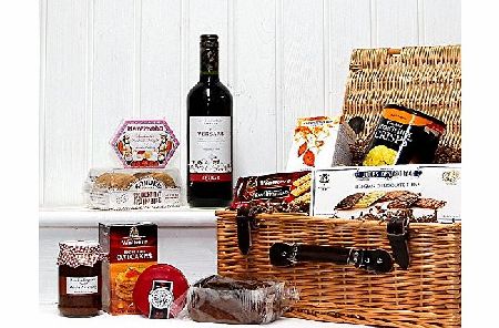 Premium Versare Red Wine 750ml amp; Gourmet Cheese Traditional Wicker Gift Hamper Basket Gift ideas for - Valentines,Presents,Birthday,Men,Him,Dad,Her,Mum,Thank you,Wedding Anniversary,Engagement,18t