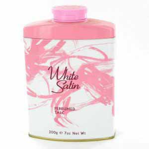 Fine Fragrances and Cosmetics Ltd Fine Fragrances and Cosmetics White Satin Perfumed Talc 200g