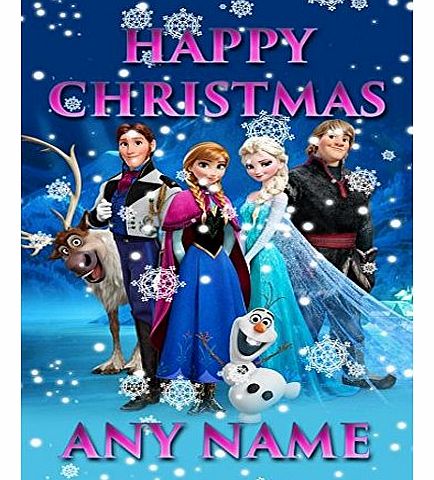 Fingerprint Designs Frozen Snowing Christmas Card Personalised