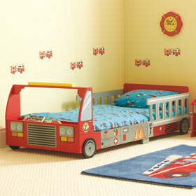 Fire Engine Toddler Bed