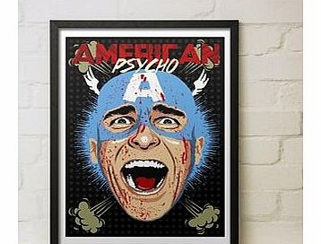 Captain Psycho (Large in a Black Frame)
