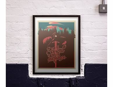 I am The Sword (Large in a Black Frame)