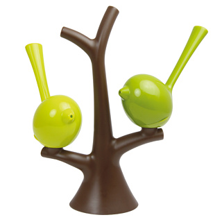 Koziol Pip Salt and Pepper Set (Brown Tree with