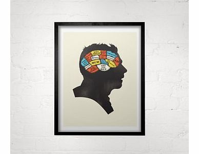 Phrenology - Shaun (Large in a Black Frame)