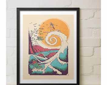 Surf Before Xmas (Large in a Black Frame)