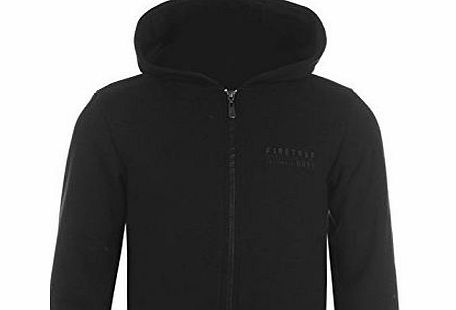 Firetrap Kids Brunel Hoody Junior Hoodie Jacket Boys Pockets Full Zipped Front Black 13 (XLB)