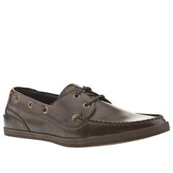 Male Firetrap Marine Leather Upper in Brown, Grey