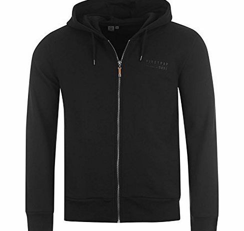 Firetrap Mens Brunel Hoody Zip Up Adjustable Hood Casual Sweatshirt New Black M