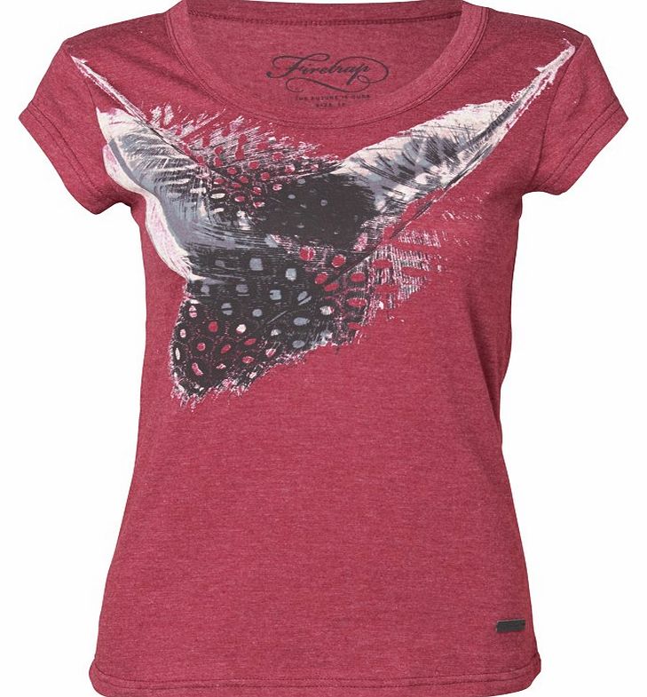 Womens Aria Feather T-Shirt Port Marl