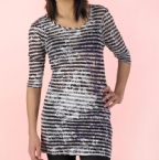 Womens Zoe T-Shirt Dress Black/White