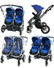 Twin Elite Pushchair Blue inc Pack