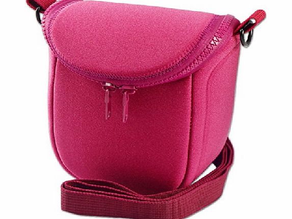 first2savvv  pink high quality anti-scratch nylon digital camcorder bag case for FUJIFILM X30 Canon PowerShot SX400 IS Olympus E?PL7 PENTAX Q-S1 A5100 SAMSUNG EV-NX3000BOJUS SAMSUNG EV-NX3000BEJUS