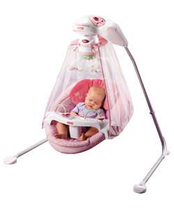 Butterfly Sparkle Papasan Cradle Swing