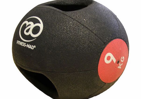 Fitness-Mad 9kg Double Grip Medicine Ball