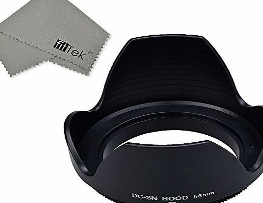 fitTek Shoot 58MM Flower Tulip Lens Hood for Canon Nikon Olympus Pentax Samsung and Other DSLR Camera Lens with 58mm Filter Thread /such as Canon 700D 650D 600D 550D 500D 450D 400D 350D 300D 1100D T5