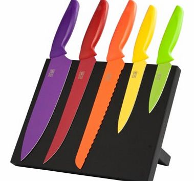 Five Piece Coloured Knife Block Set 4996