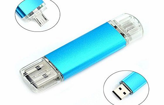 Fives 8GB OTG USB Flash Drive for Cell Phones amp; Tablet PCs (Blue) Supports Samsung Galaxy S4 / S3 / S2 / Galaxy Note 3 / Note 2 / Galaxy Tab 3 / LG Optimus G / L9 / Motorola Xoom / Razr / Blackberry Z10