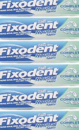 Fixodent Neutral Denture Adhesive Cream 6 Pack