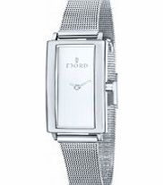 Fjord Ladies Gyda 2 Hand All Silver Mesh Watch