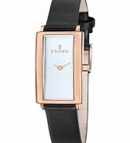 Fjord Ladies Gyda 2 Hand Rose Gold Black Watch