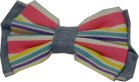 Barrette Striped Bow