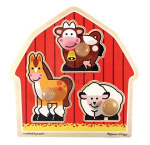 Melissa and Doug Barnyard Large Peg Puzzle