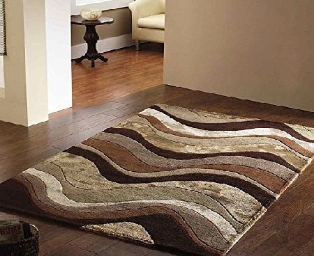 Flair Rugs Botanical Saria Rug, Brown/Taupe, 120 x 180 Cm