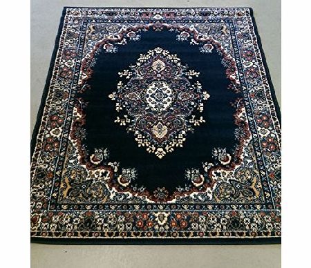 Flair Rugs Element Lancaster Traditional Rug, Navy, 180 x 250 Cm