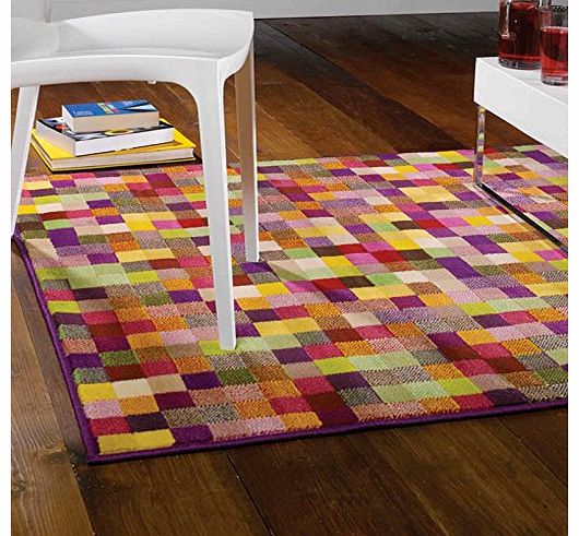 Flair Rugs Retro Funky Pixel Rug, Multi, 160 x 225 Cm