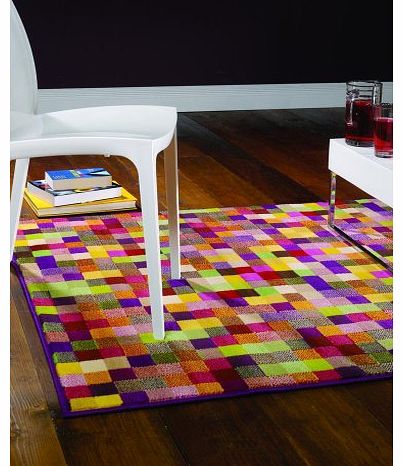 Flair Rugs Retro Funky Pixel Rug, Multi, 80 x 150 Cm