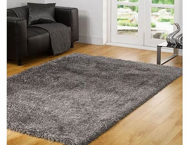 Flair Rugs Santa Cruz Shaggy Summertime Rug, Grey, 120 x 170 Cm