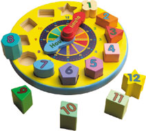 Melissa and Doug - Wooden Shape Sorting Clock