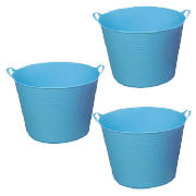 Flexi Tub 3 Pack Blue 42L