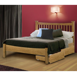 , Aston, 4FT 6 Double, Wooden Bedstead