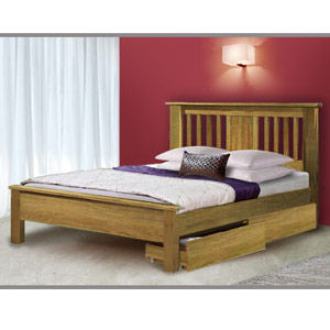 Flintshire , Northop, 4FT 6 Double, Wooden Bedstead