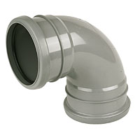 92.5 Bend Single Socket Grey