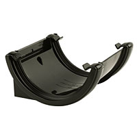 Half Round Union Bracket Black 112mm