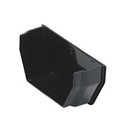 Square Line Black Internal Stop End 114mm