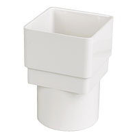 Square Line Drainage Adaptor 65mm White