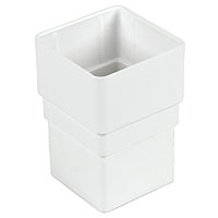 Square Line Drainage Socket 65mm White