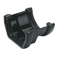 Square to Round Gutter Adaptor Black