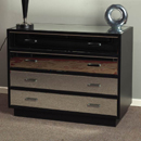 Mirrored 4 drawer chest furniture